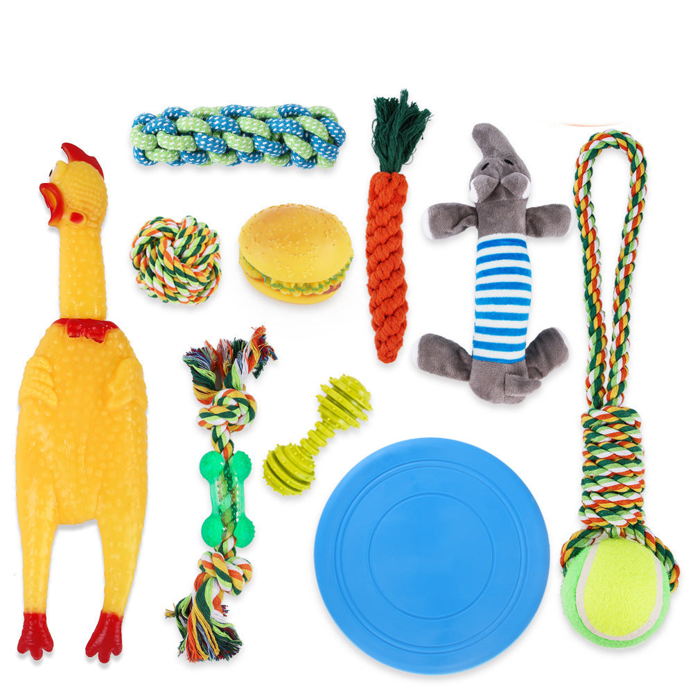 Dog Bite-Resistant Cleansing Cotton Rope Knot Set