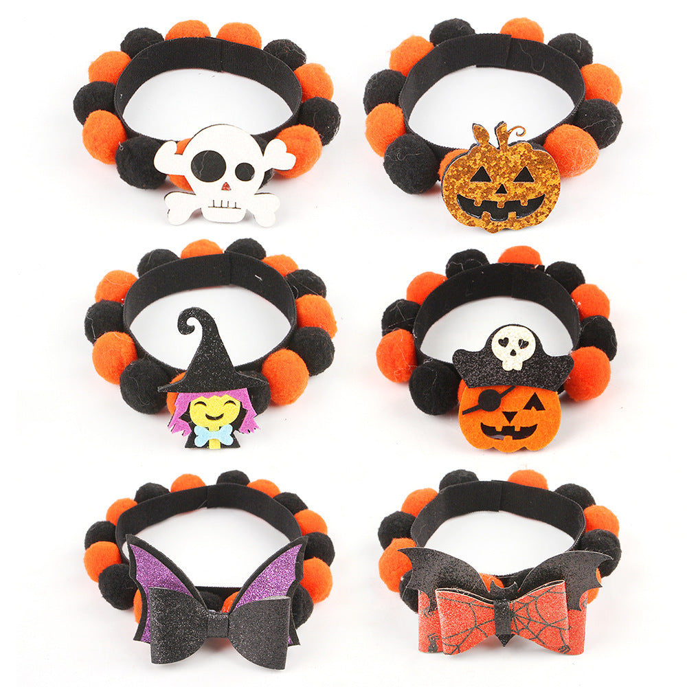 Halloween Pet Fur Ball Collar
