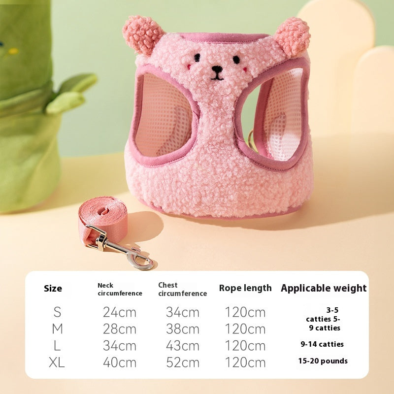 Animal-Shaped Lambswool Dog Hand Holding Rope