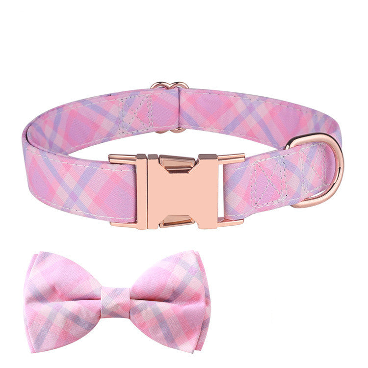 Pet Fashion Simple Bow Collar Set