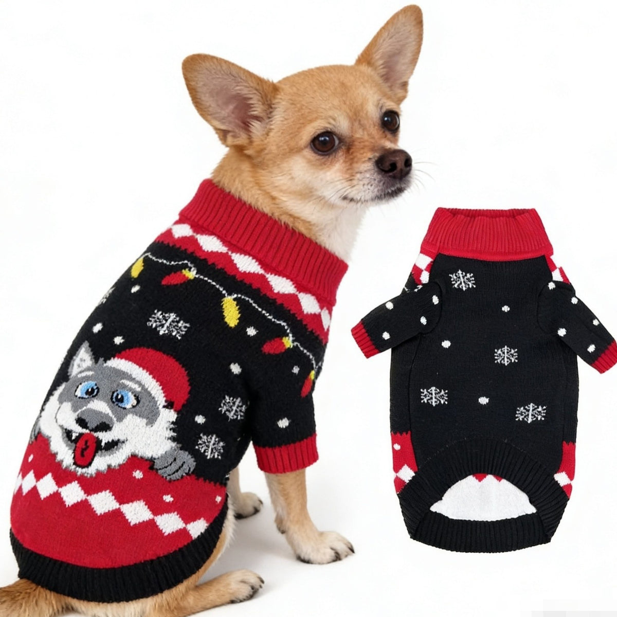 Festive Knitted Pet Sweater