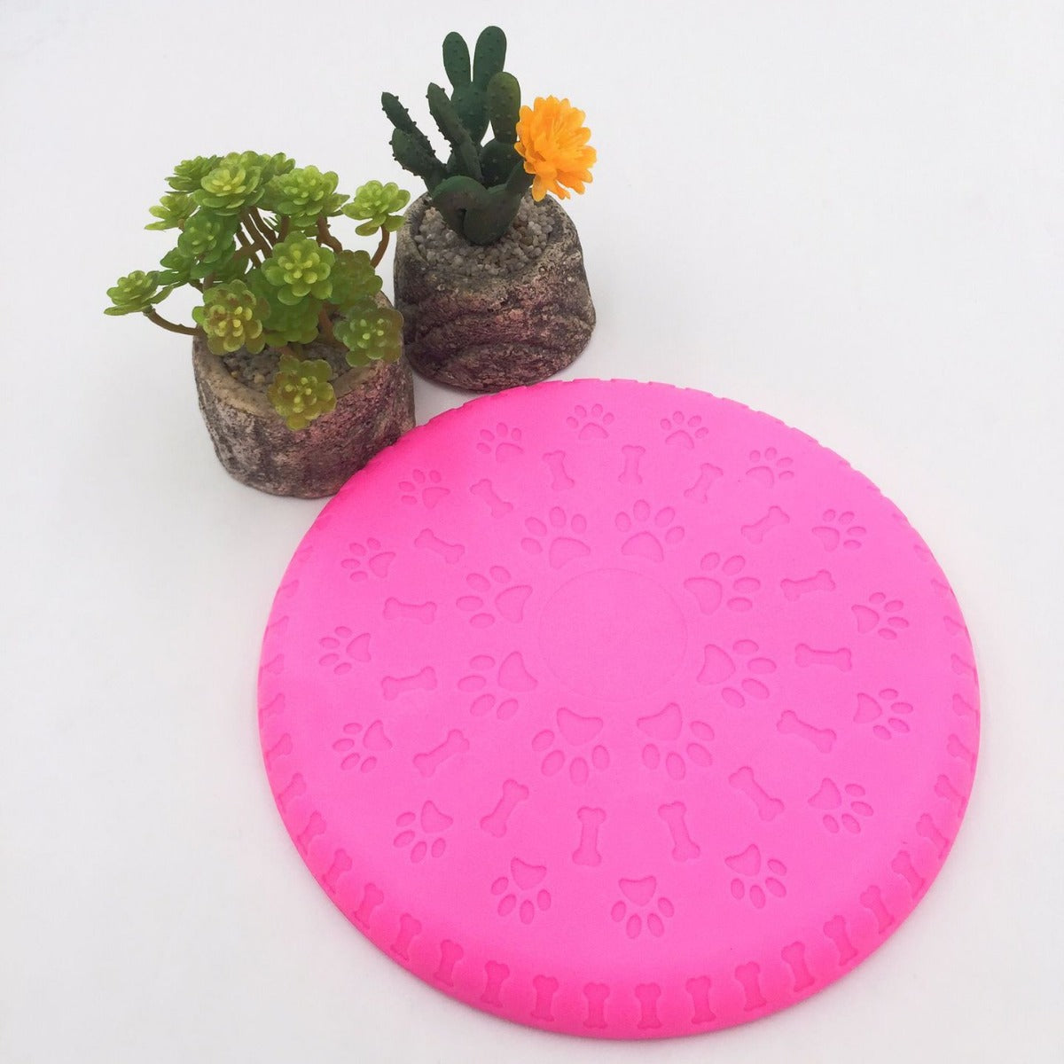 Chew-Resistant Toy Footprint-Shaped Rubber Pet Bowl