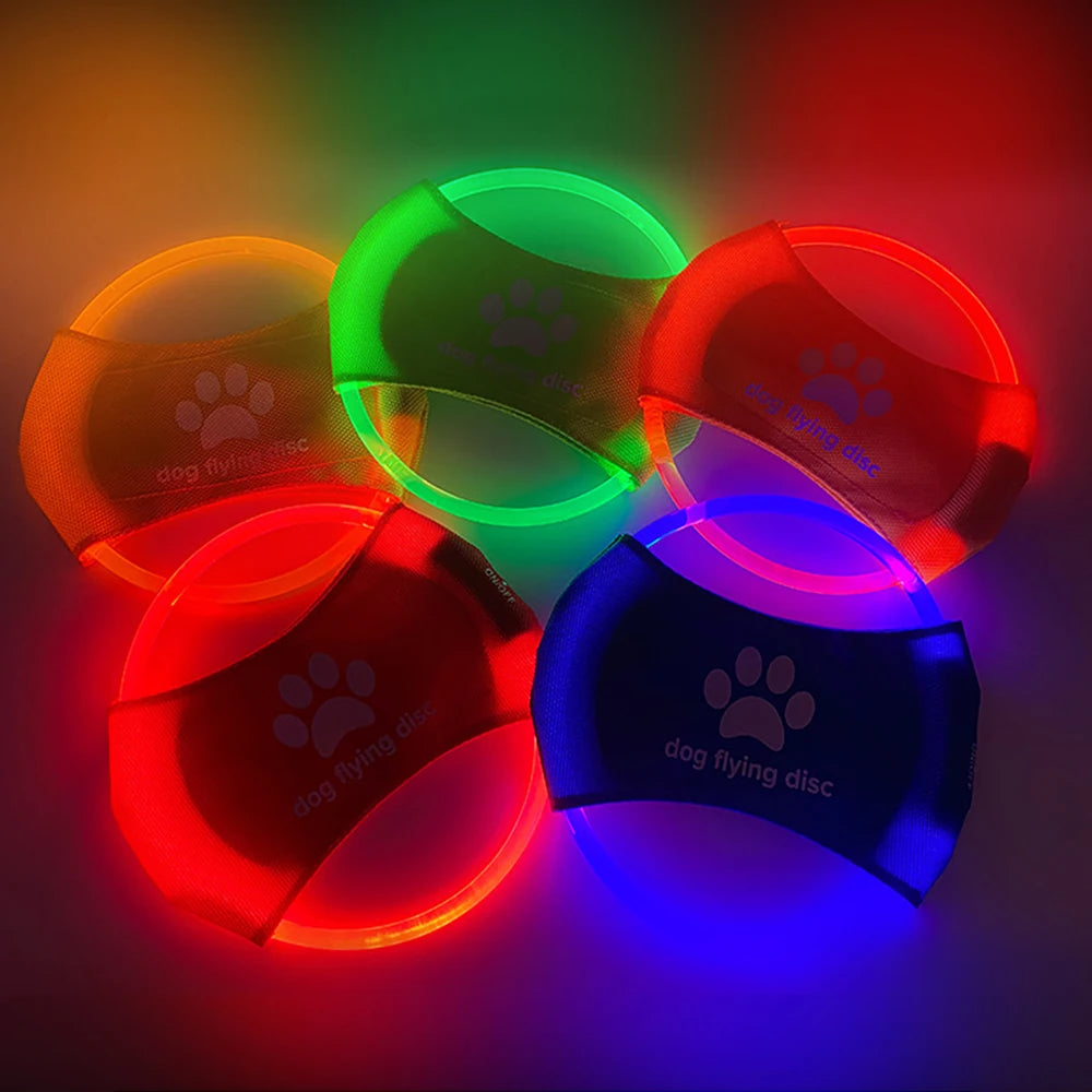 Glowing LED Dog Flying Disc