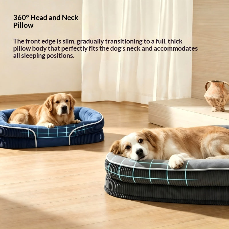 Removable Washable Oval Dog Bed