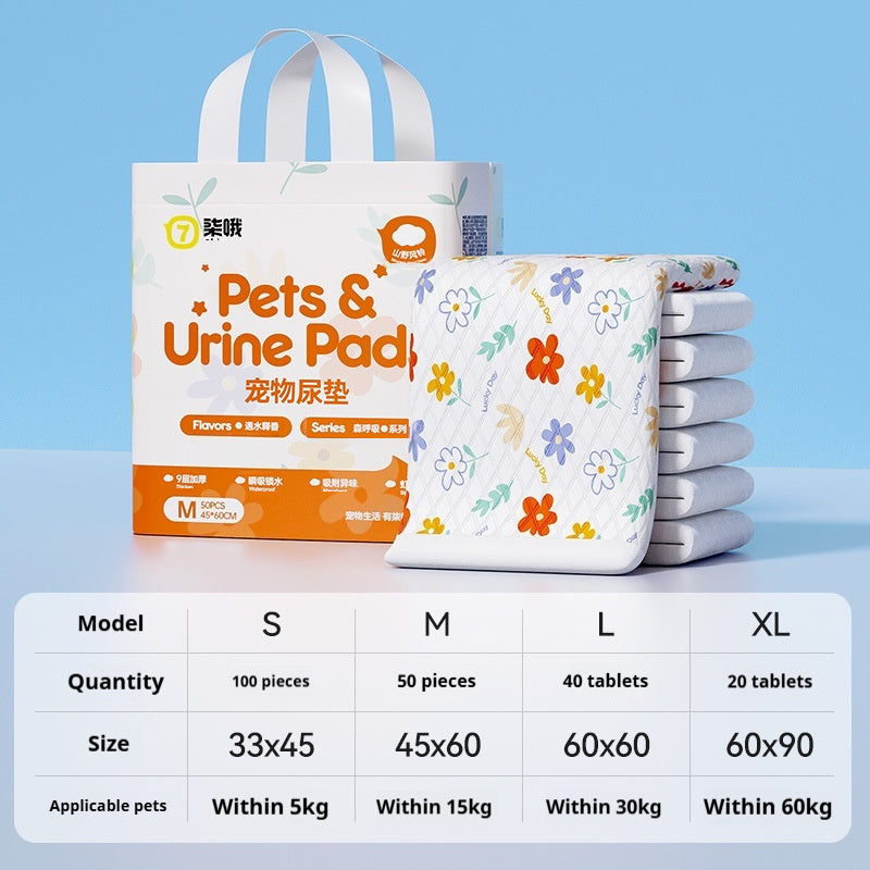 Pet Thickened Dog Pee Pads With Deodorizing Feature