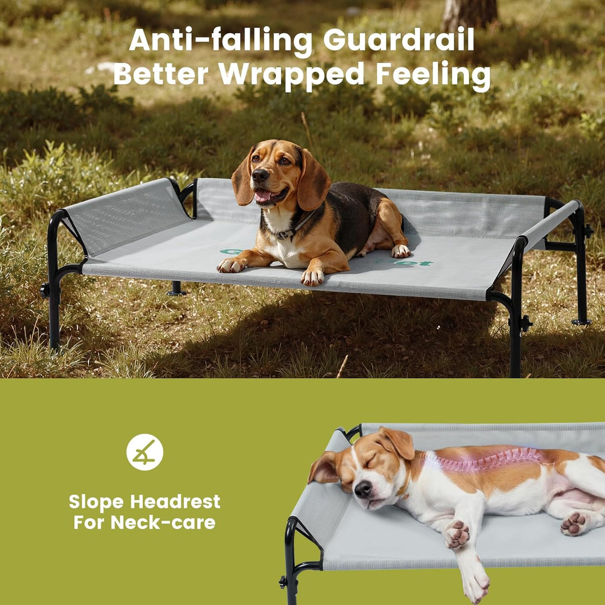 Gardner Small Dog Outdoor Waterproof Portable Breathable Mesh Pet Bed With Three-Sided Guardrail Self-Pickup Orders Support Fedex, Amazon Sh