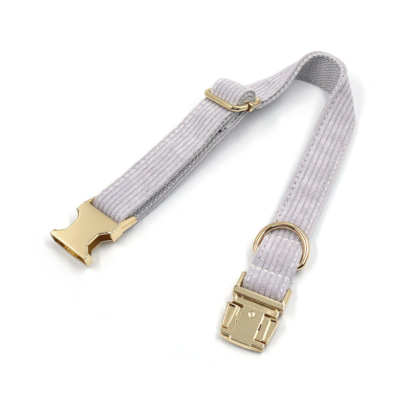 Corduroy Dog Collar With DIY Lettering