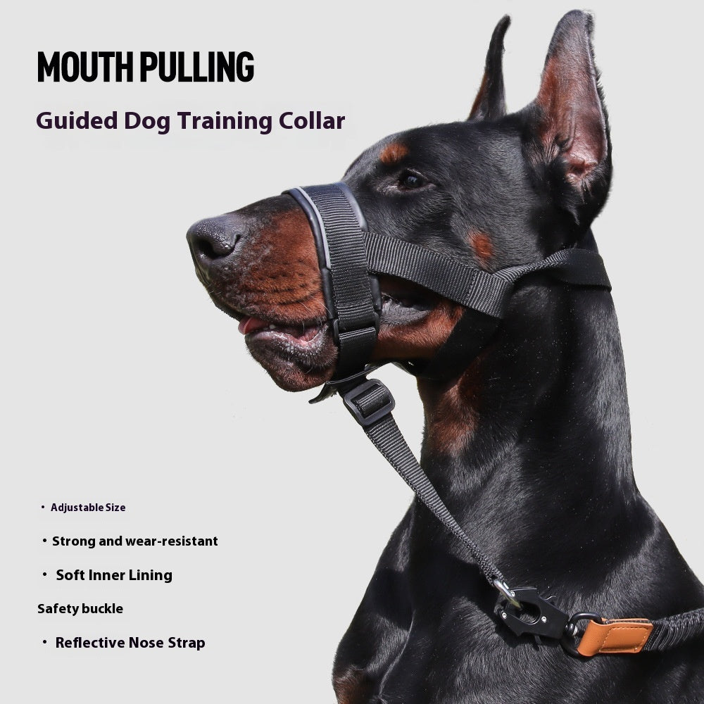Adjustable Leather Anti-Bite Dog Muzzle