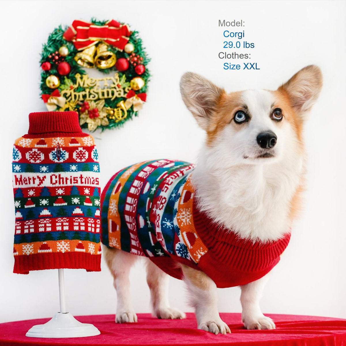 Autumn Christmas Two-Leg Dog Sweater