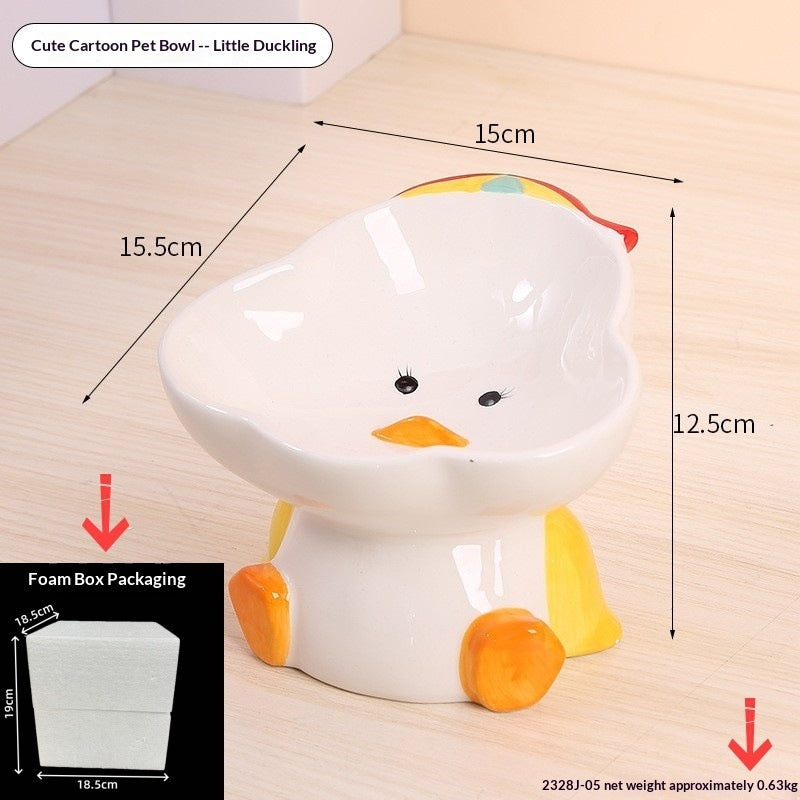 Cute Cartoon Lion Pet Bowl, Ceramic