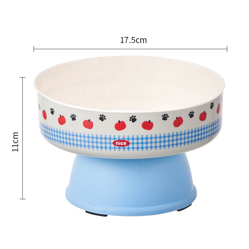 Stainless Steel Tall-Base Neck-Support Large-Capacity Pet Feeder