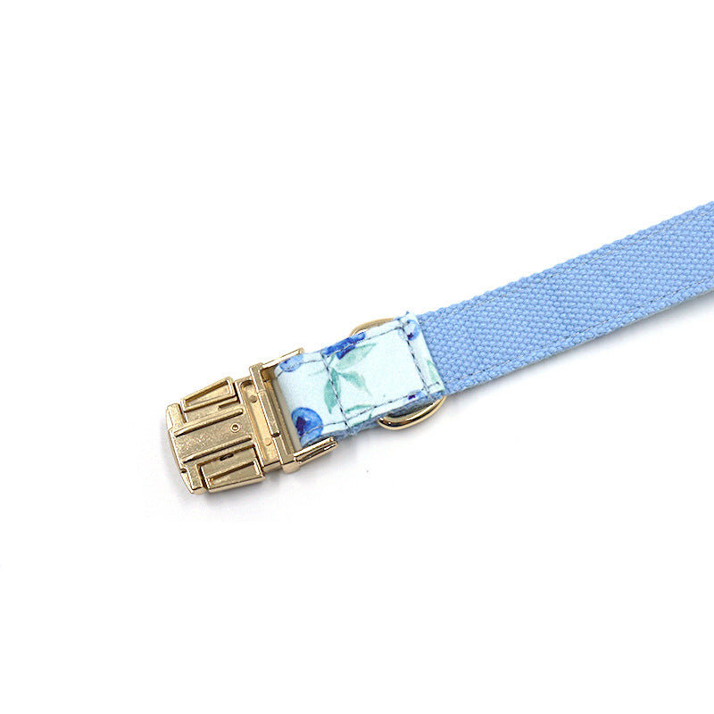 Blueberry Letter Print Dog Collar