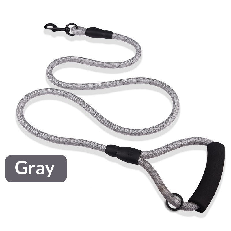 Reflective Pet Leash With Burst-Resistant Webbing
