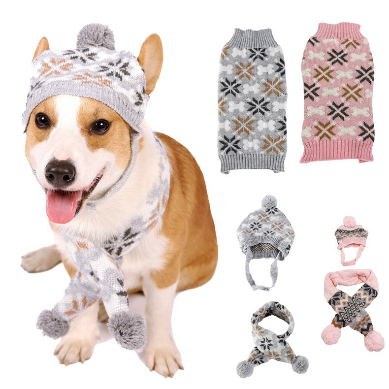 Japanese-Style Retro Pet Sweater Set