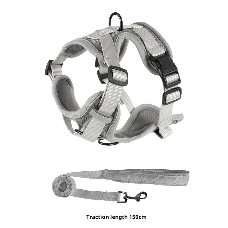 Vest-Style Dog Leash And Harness Set