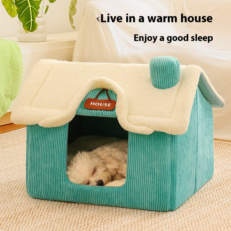 Creative Cartoon Printing Warm Pet Bed