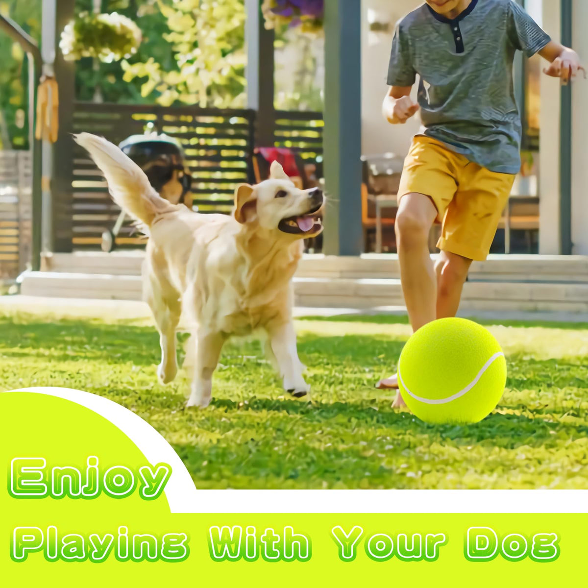 Giant Dog Tennis Ball For Interactive Play