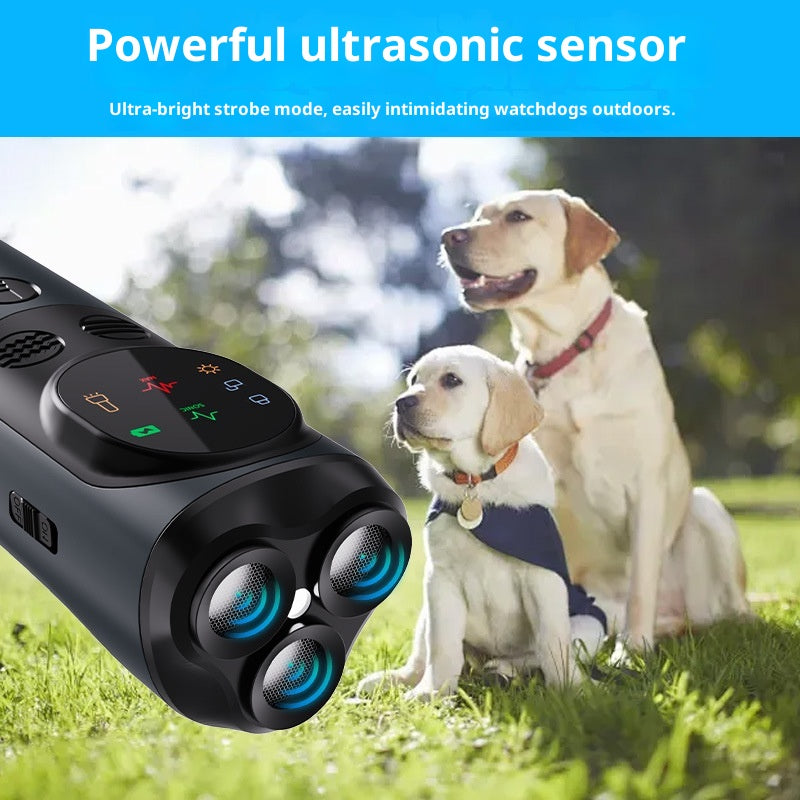 Handheld Ultrasonic Dog Repellent Trainer with Light