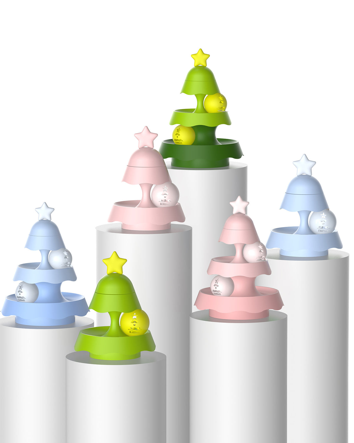 New Christmas Tree Mini Three-Layer Track