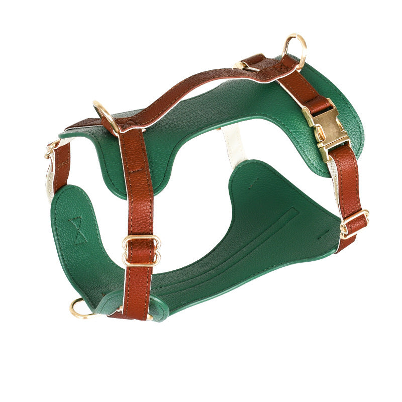 Leather Dog Harness And Leash