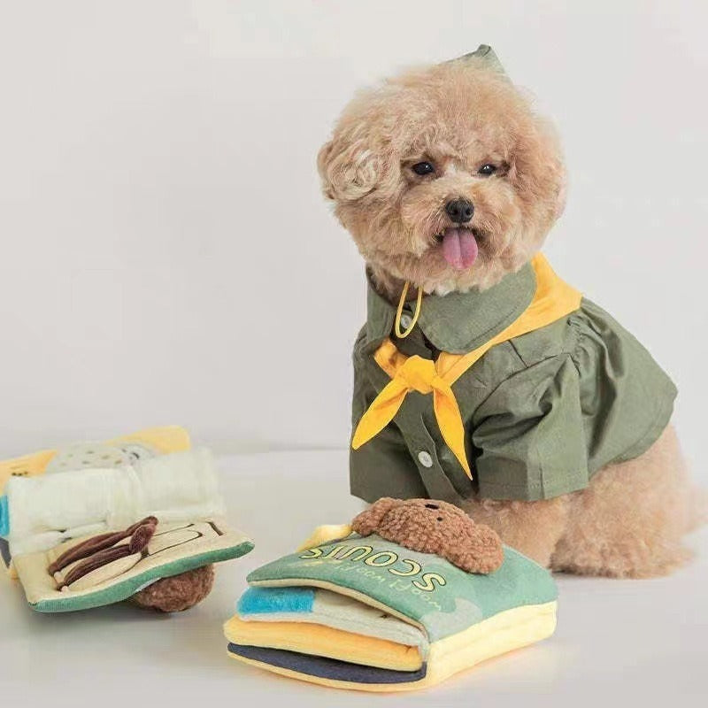 Cute Cloth Book Toy For Dog Food Leakage, Smell And Sound