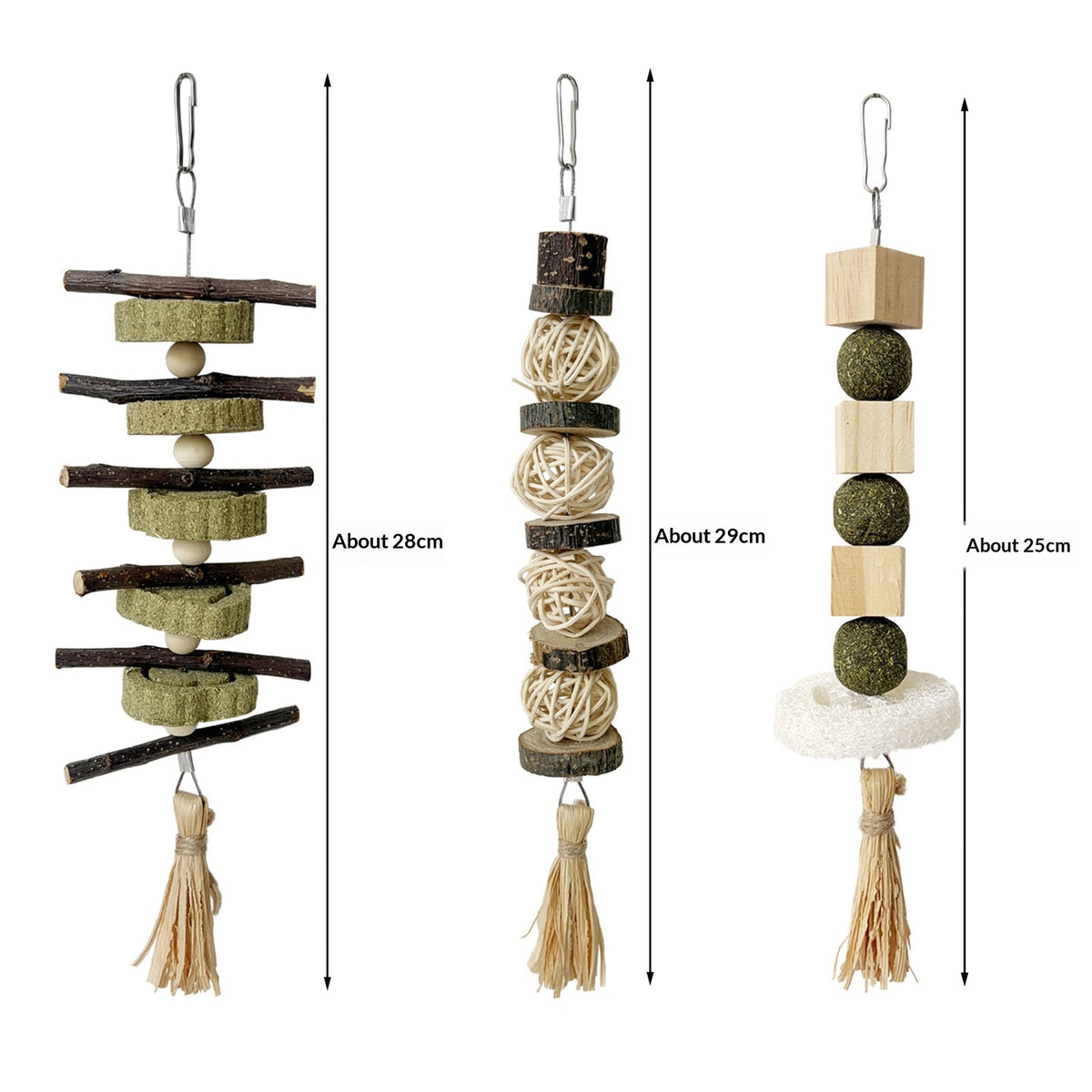 Three-Piece Chew Toy Set for Small Pets