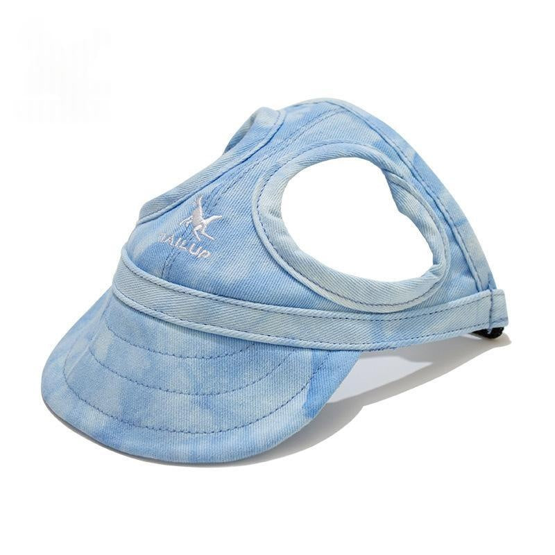 Canvas Pet Sunshade Hat with Ear Openings