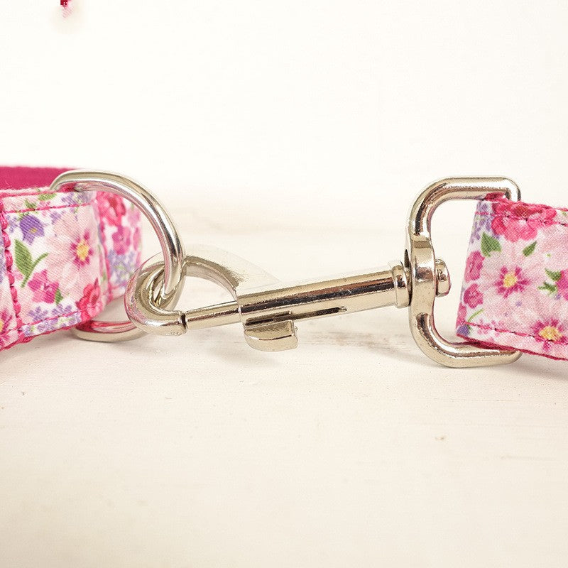 Metal Buckle Dog Collar Leash Bow Tie