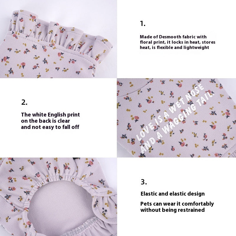 Pet Undershirt Teddy Bichon Thick Small Dog Outer Wear Floral Inner Wear Skirt