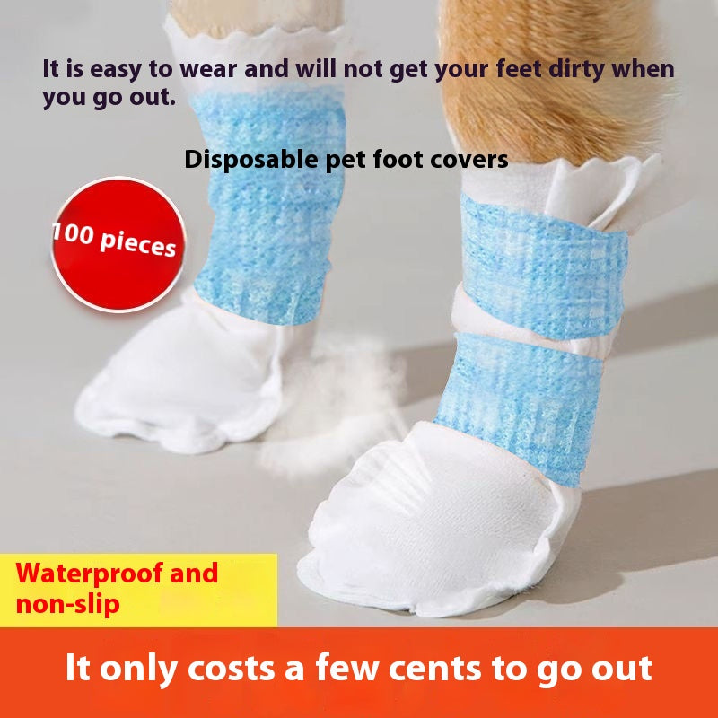Water And Dirt Resistant Slip-On Puppy Shoe Covers