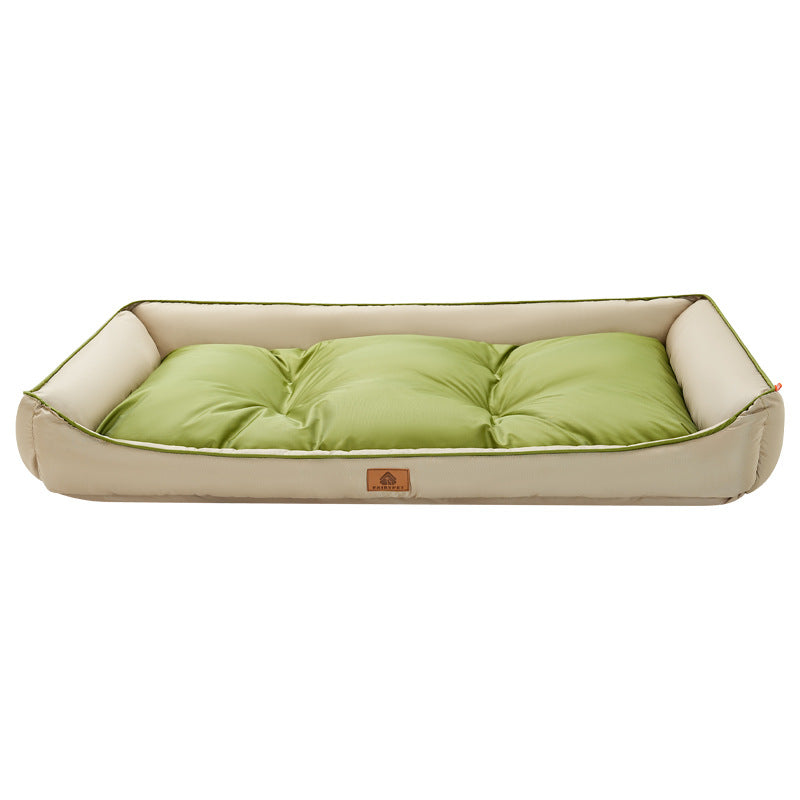 Oxford Fabric Waterproof Dog Bed Color-Block Dog Mat All-Season Pet Nest Cool Square Dog Sleeping Pad
