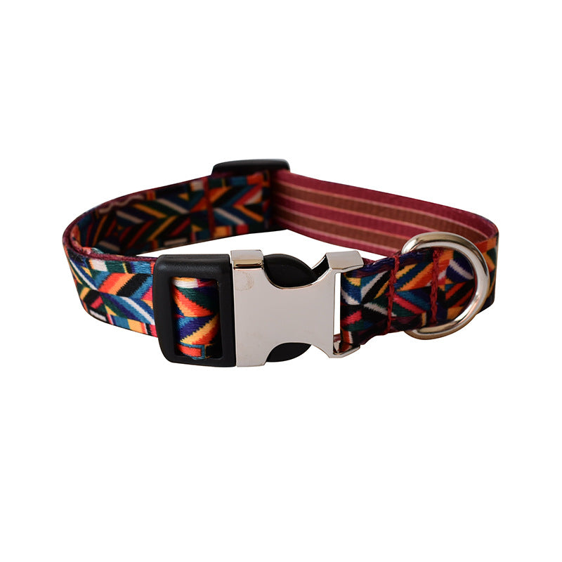 Printed Ethnic Ribbon Dog Leash
