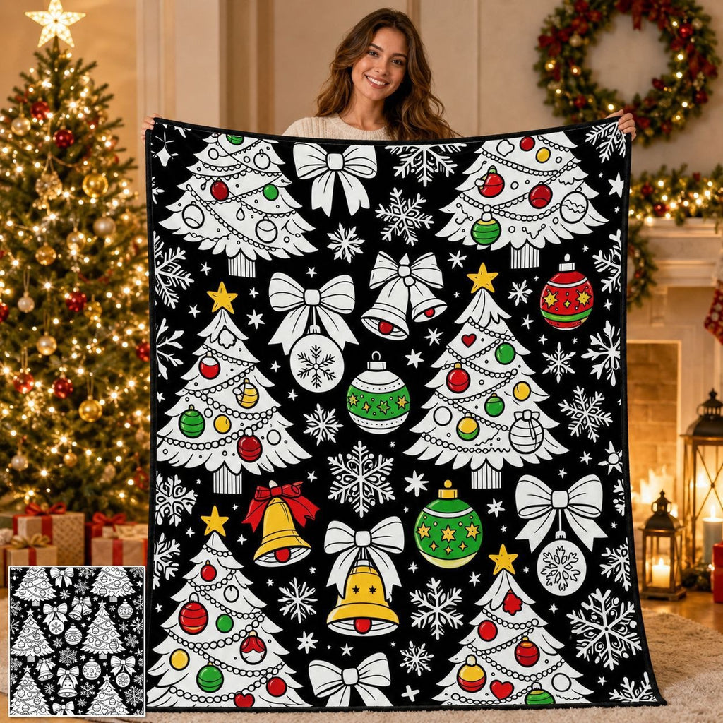 Christmas DIY Coloring and Doodling Blanket