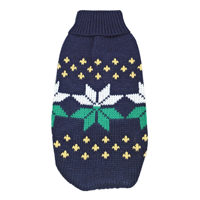 Christmas Knitted Turtleneck Pet Sweater