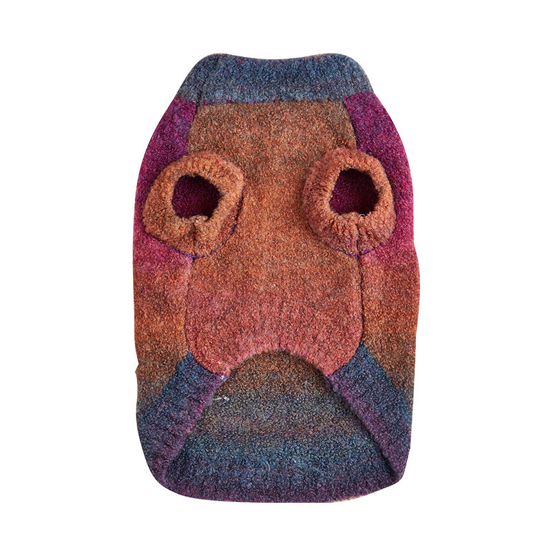 Soft Rainbow Circle Dog Sweater