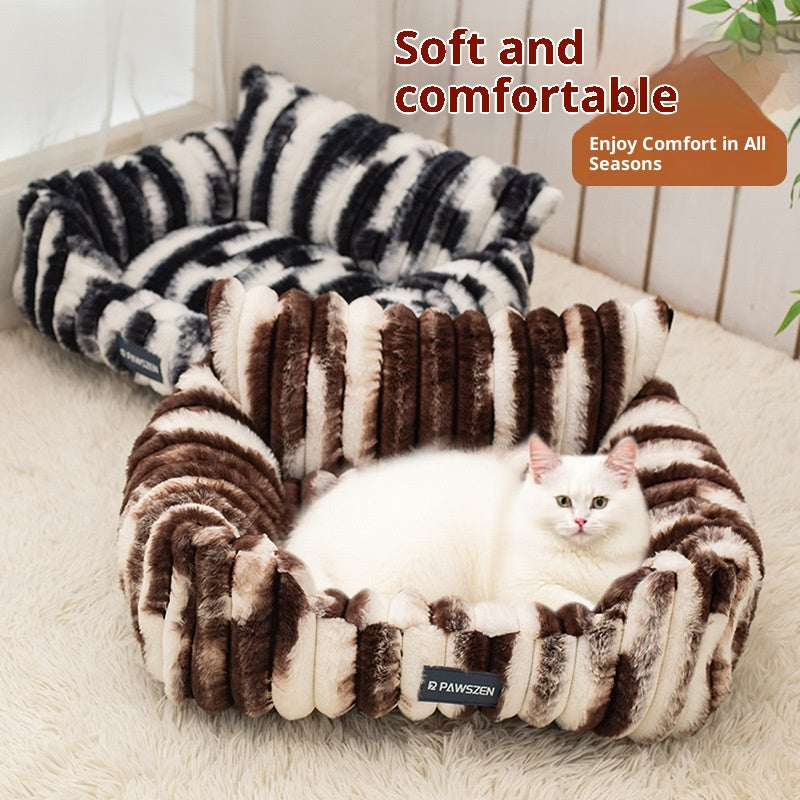 Large Plush Sofa Pet Bed