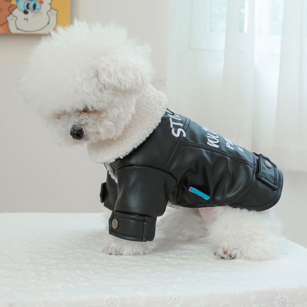 Fleece-Lined Padded Pet Clothes For Warmth