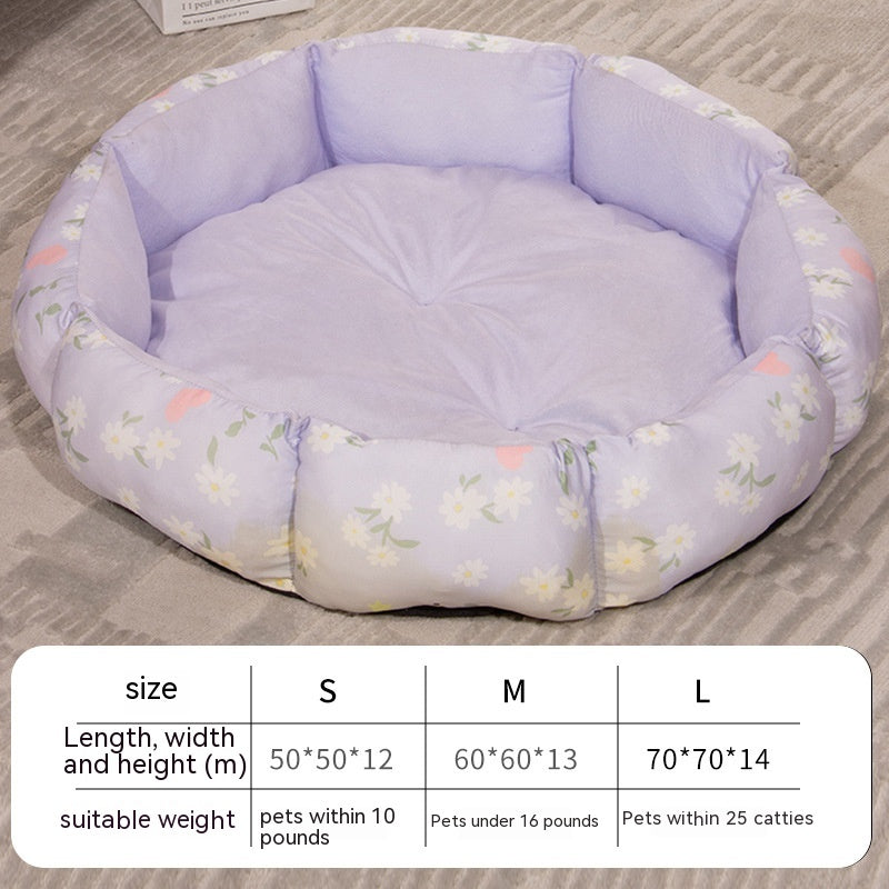 Octagonal Pet Bed with Fleece Lining