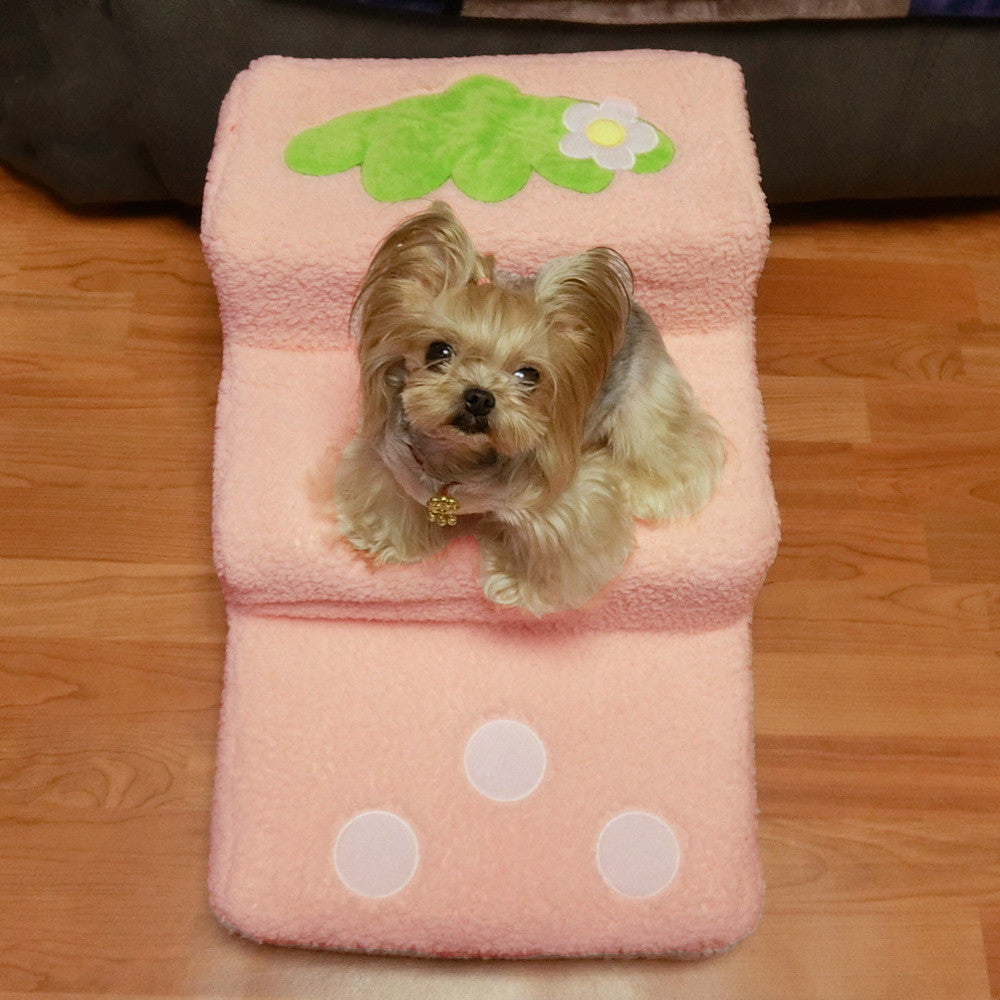 Bubble Velvet Dog Climbing Steps