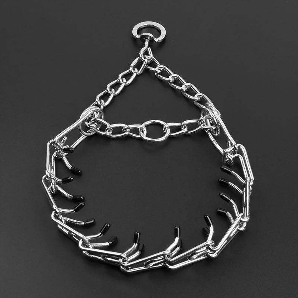 Pet Supplies Large Pinch Collar Dog Prong Collar Dog Training Collar Medium And Small Dogs Stainless Steel Adjustable With Comfort Rubber Ti
