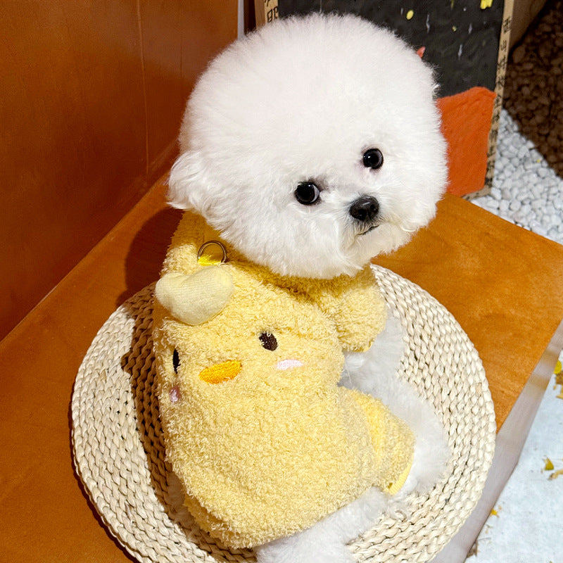 Yellow Chicken Four-Legged Pet Outfit