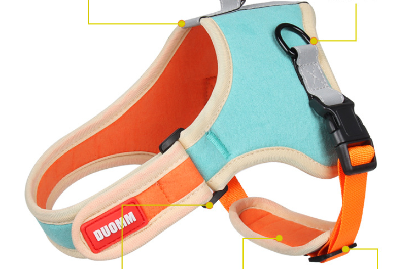 Suede Dog Chest Harness