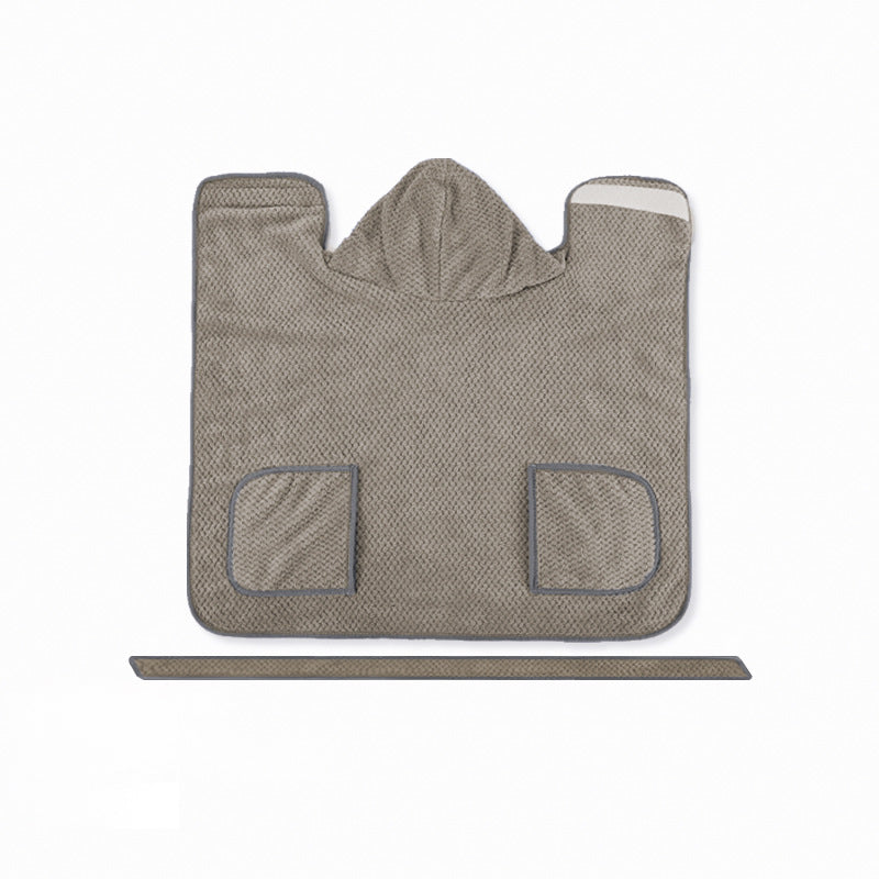 Dog Body Towel High Absorbent Quick Drying Dog Bath Robe Warm Soft Dog Bath Robe Towel With Adjustable Waistband