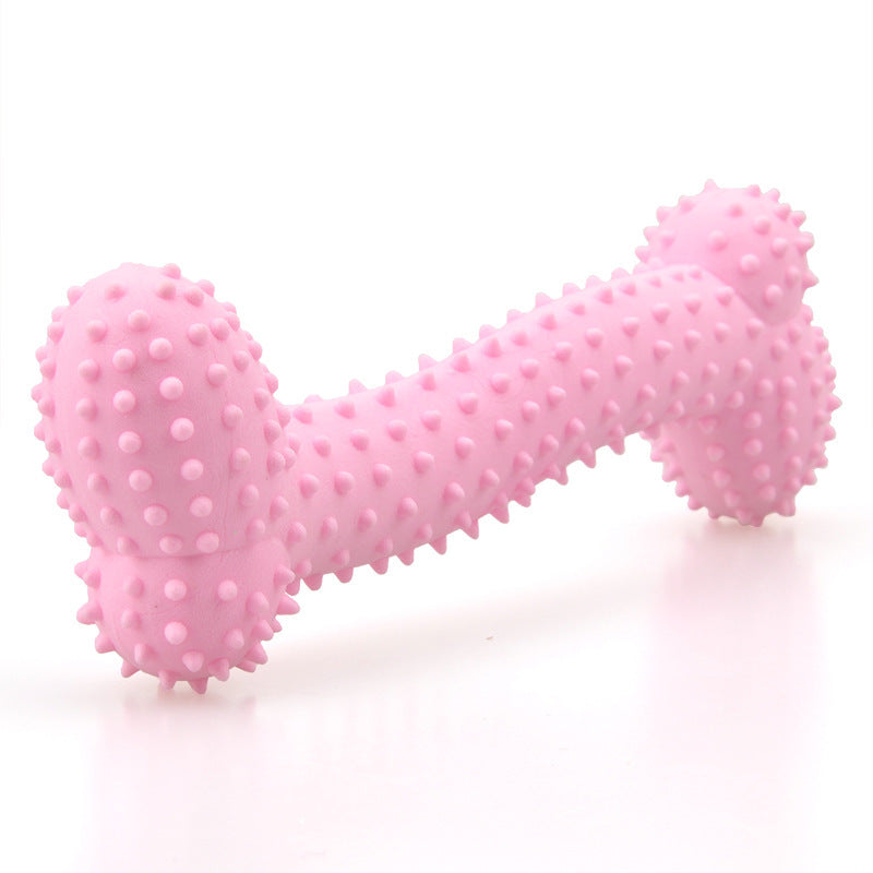 Dog Tpr Milk Flavor Prickly Bone Shaped Teething Toy