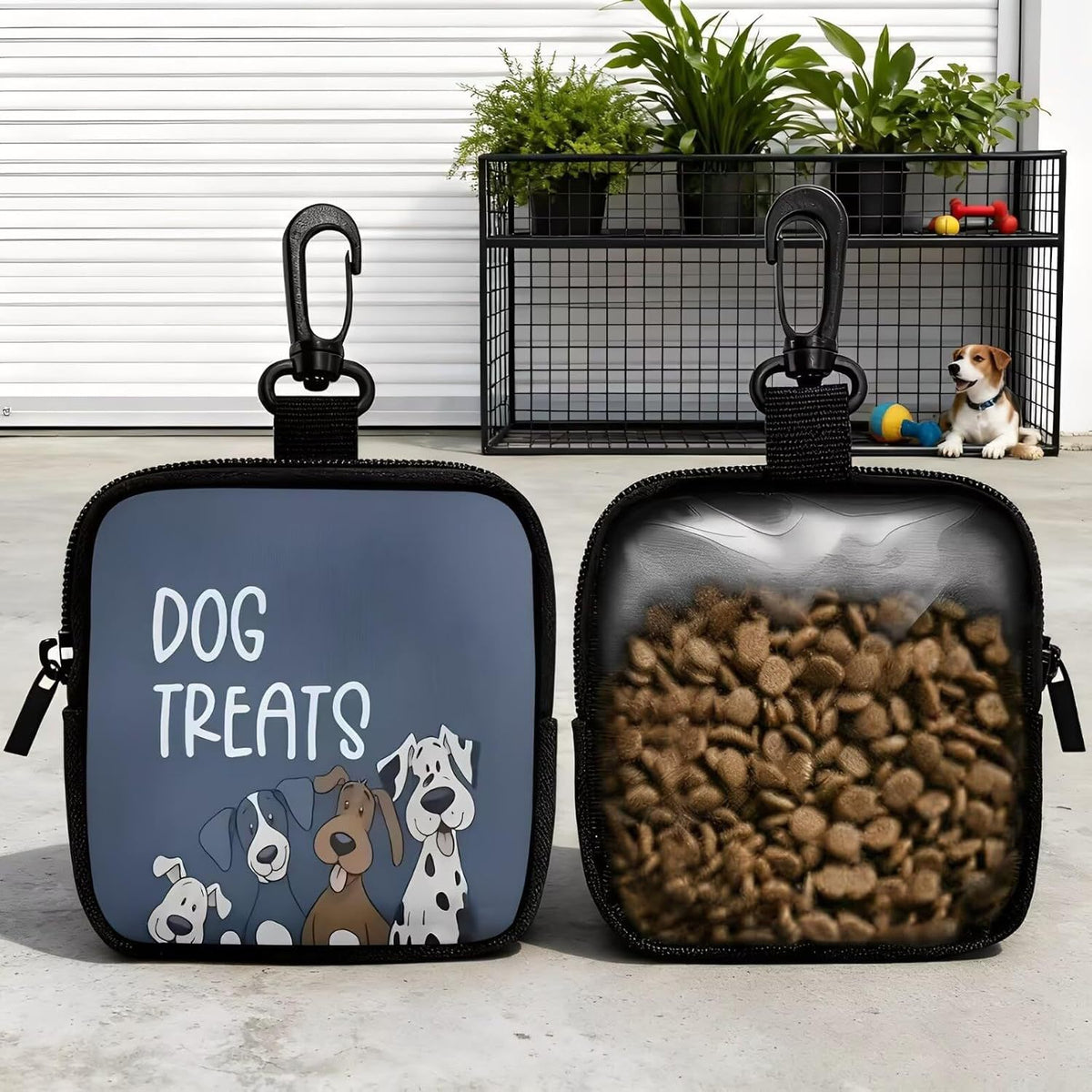 Cartoon-Print Portable Pet Treat Bag