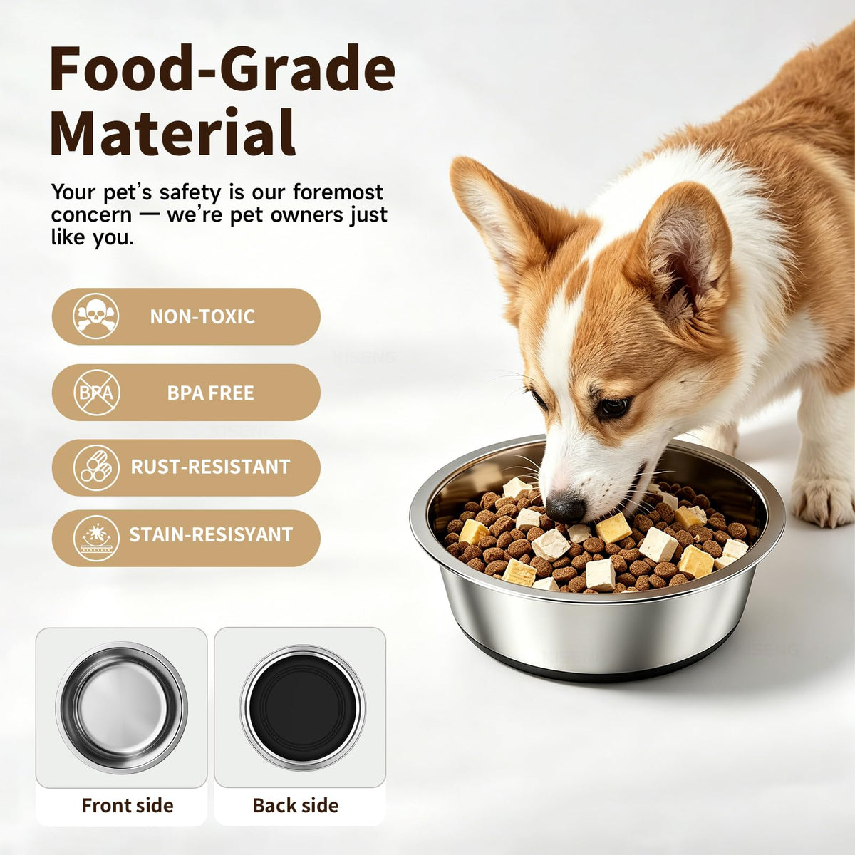 Stainless Steel Non-Slip Dog Bowls