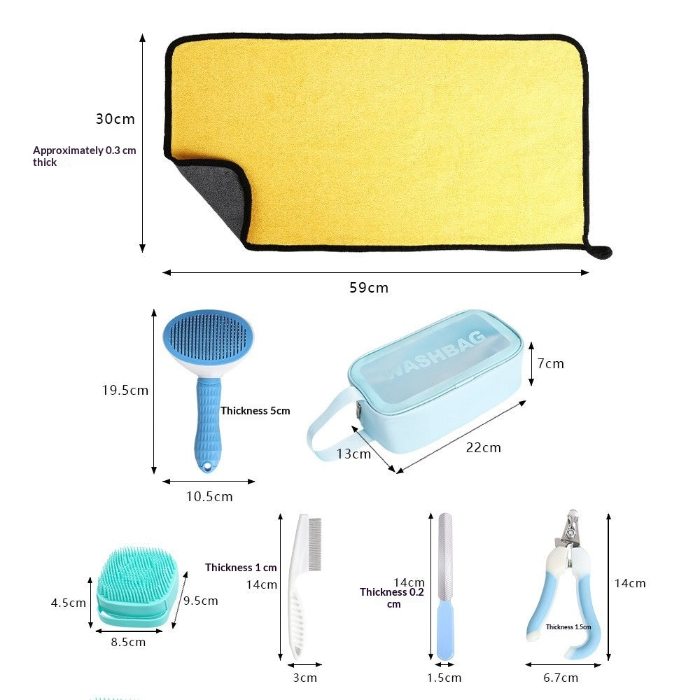 Pet Water-Absorbent Towel Dog Extra-Large Grooming Set