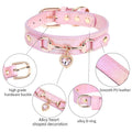 Rhinestone Accessories Pu Leather Collar For Small Dogs