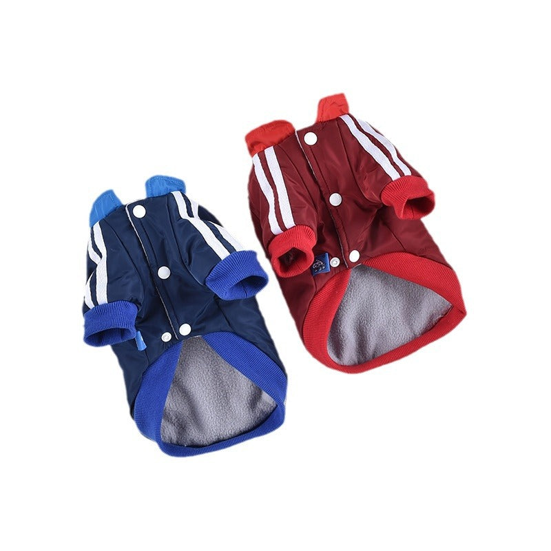 V-Shaped Splicing Thick Warm Dog Coat