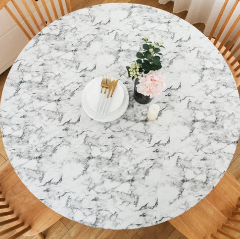 Round Digital Print Waterproof Oil-Proof Tablecloth